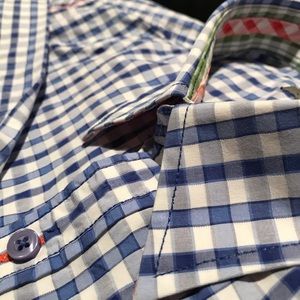 Johnston & Murphy Large, Slim Fit Gingham Shirt